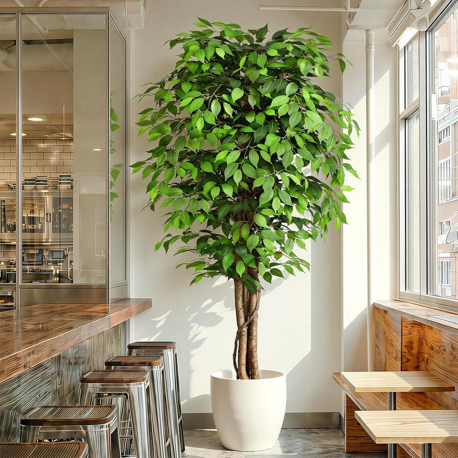 Monstera Adansonii - Искусственное дерево фикус с реалистичным стволом