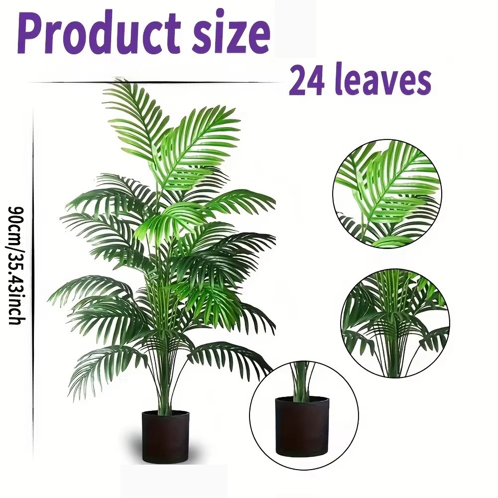 24-листья пальмы Areca, искусс – обзор и цена Monstera Adansonii
